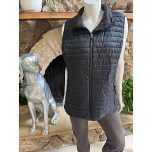 Duluth Trading Full Zip Puffer Vest Black Women's Size XL